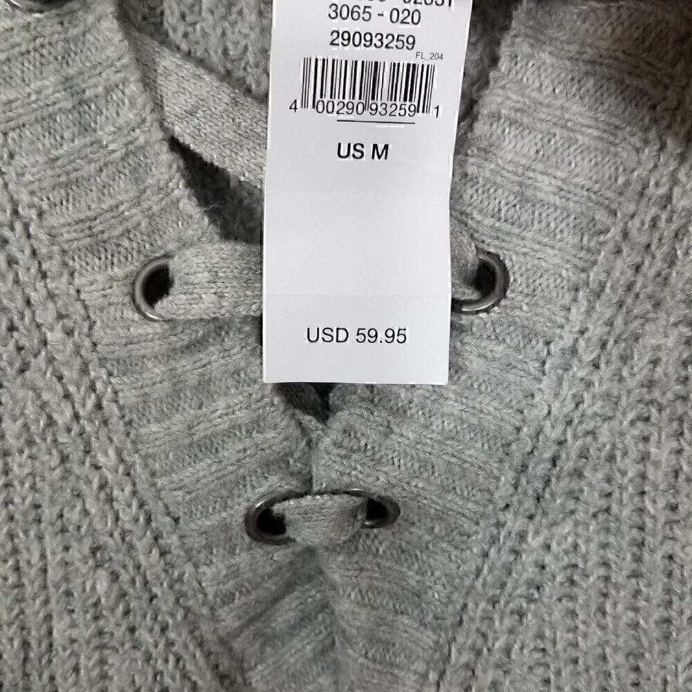 NWT American Eagle V-Neck Long Sleeve Sweater Dress Gray Size M - Picture 4 of 5